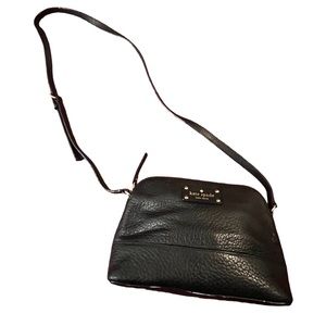 Black Leather Kate Spade Hanna Crossbody Bag